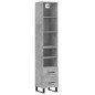 vidaXL Highboard Betongrau 34,5x34x180 cm Holzwerkstoff vidaXL Highboard Betongrau 34,5x34x180 cm Holzwerkstoff