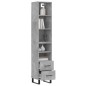 vidaXL Highboard Betongrau 34,5x34x180 cm Holzwerkstoff vidaXL Highboard Betongrau 34,5x34x180 cm Holzwerkstoff