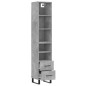 vidaXL Highboard Betongrau 34,5x34x180 cm Holzwerkstoff vidaXL Highboard Betongrau 34,5x34x180 cm Holzwerkstoff