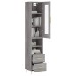 vidaXL Highboard Grau Sonoma 34,5x34x180 cm Holzwerkstoff vidaXL Highboard Grau Sonoma 34,5x34x180 cm Holzwerkstoff