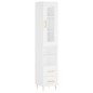 vidaXL Highboard Weiß 34,5x34x180 cm Holzwerkstoff vidaXL Highboard Weiß 34,5x34x180 cm Holzwerkstoff