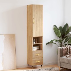 vidaXL Highboard Sonoma-Eiche 34,5x34x180 cm Holzwerkstoff