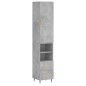 vidaXL Highboard Betongrau 34,5x34x180 cm Holzwerkstoff vidaXL Highboard Betongrau 34,5x34x180 cm Holzwerkstoff