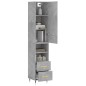 vidaXL Highboard Betongrau 34,5x34x180 cm Holzwerkstoff vidaXL Highboard Betongrau 34,5x34x180 cm Holzwerkstoff