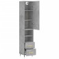 vidaXL Highboard Betongrau 34,5x34x180 cm Holzwerkstoff vidaXL Highboard Betongrau 34,5x34x180 cm Holzwerkstoff