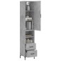 vidaXL Highboard Betongrau 34,5x34x180 cm Holzwerkstoff vidaXL Highboard Betongrau 34,5x34x180 cm Holzwerkstoff