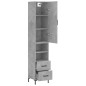 vidaXL Highboard Betongrau 34,5x34x180 cm Holzwerkstoff vidaXL Highboard Betongrau 34,5x34x180 cm Holzwerkstoff