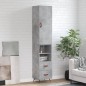 vidaXL Highboard Betongrau 34,5x34x180 cm Holzwerkstoff vidaXL Highboard Betongrau 34,5x34x180 cm Holzwerkstoff