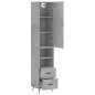 vidaXL Highboard Betongrau 34,5x34x180 cm Holzwerkstoff vidaXL Highboard Betongrau 34,5x34x180 cm Holzwerkstoff