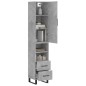 vidaXL Highboard Betongrau 34,5x34x180 cm Holzwerkstoff vidaXL Highboard Betongrau 34,5x34x180 cm Holzwerkstoff