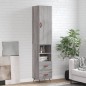 vidaXL Highboard Grau Sonoma 34,5x34x180 cm Holzwerkstoff vidaXL Highboard Grau Sonoma 34,5x34x180 cm Holzwerkstoff