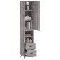 vidaXL Highboard Grau Sonoma 34,5x34x180 cm Holzwerkstoff vidaXL Highboard Grau Sonoma 34,5x34x180 cm Holzwerkstoff