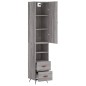vidaXL Highboard Grau Sonoma 34,5x34x180 cm Holzwerkstoff vidaXL Highboard Grau Sonoma 34,5x34x180 cm Holzwerkstoff