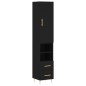 vidaXL Highboard Schwarz 34,5x34x180 cm Holzwerkstoff vidaXL Highboard Schwarz 34,5x34x180 cm Holzwerkstoff