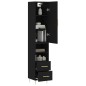 vidaXL Highboard Schwarz 34,5x34x180 cm Holzwerkstoff vidaXL Highboard Schwarz 34,5x34x180 cm Holzwerkstoff
