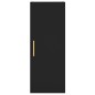 vidaXL Highboard Schwarz 34,5x34x180 cm Holzwerkstoff vidaXL Highboard Schwarz 34,5x34x180 cm Holzwerkstoff