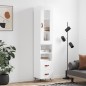 vidaXL Highboard Hochglanz-Weiß 34,5x34x180 cm Holzwerkstoff vidaXL Highboard Hochglanz-Weiß 34,5x34x180 cm Holzwerkstoff