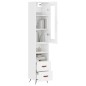 vidaXL Highboard Hochglanz-Weiß 34,5x34x180 cm Holzwerkstoff vidaXL Highboard Hochglanz-Weiß 34,5x34x180 cm Holzwerkstoff