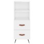 vidaXL Highboard Hochglanz-Weiß 34,5x34x180 cm Holzwerkstoff vidaXL Highboard Hochglanz-Weiß 34,5x34x180 cm Holzwerkstoff