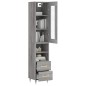 vidaXL Highboard Grau Sonoma 34,5x34x180 cm Holzwerkstoff vidaXL Highboard Grau Sonoma 34,5x34x180 cm Holzwerkstoff