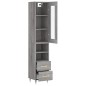 vidaXL Highboard Grau Sonoma 34,5x34x180 cm Holzwerkstoff vidaXL Highboard Grau Sonoma 34,5x34x180 cm Holzwerkstoff