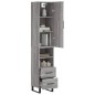 vidaXL Highboard Grau Sonoma 34,5x34x180 cm Holzwerkstoff vidaXL Highboard Grau Sonoma 34,5x34x180 cm Holzwerkstoff