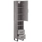vidaXL Highboard Grau Sonoma 34,5x34x180 cm Holzwerkstoff vidaXL Highboard Grau Sonoma 34,5x34x180 cm Holzwerkstoff