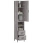 vidaXL Highboard Grau Sonoma 34,5x34x180 cm Holzwerkstoff vidaXL Highboard Grau Sonoma 34,5x34x180 cm Holzwerkstoff