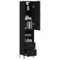 vidaXL Highboard Schwarz 34,5x34x180 cm Holzwerkstoff vidaXL Highboard Schwarz 34,5x34x180 cm Holzwerkstoff