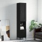 vidaXL Highboard Schwarz 34,5x34x180 cm Holzwerkstoff vidaXL Highboard Schwarz 34,5x34x180 cm Holzwerkstoff