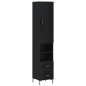 vidaXL Highboard Schwarz 34,5x34x180 cm Holzwerkstoff vidaXL Highboard Schwarz 34,5x34x180 cm Holzwerkstoff