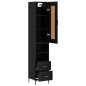 vidaXL Highboard Schwarz 34,5x34x180 cm Holzwerkstoff vidaXL Highboard Schwarz 34,5x34x180 cm Holzwerkstoff