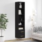 vidaXL Highboard Schwarz 34,5x34x180 cm Holzwerkstoff vidaXL Highboard Schwarz 34,5x34x180 cm Holzwerkstoff