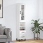 vidaXL Highboard Hochglanz-Weiß 34,5x34x180 cm Holzwerkstoff vidaXL Highboard Hochglanz-Weiß 34,5x34x180 cm Holzwerkstoff