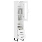 vidaXL Highboard Hochglanz-Weiß 34,5x34x180 cm Holzwerkstoff vidaXL Highboard Hochglanz-Weiß 34,5x34x180 cm Holzwerkstoff