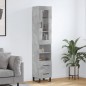 vidaXL Highboard Betongrau 34,5x34x180 cm Holzwerkstoff vidaXL Highboard Betongrau 34,5x34x180 cm Holzwerkstoff