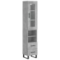 vidaXL Highboard Betongrau 34,5x34x180 cm Holzwerkstoff vidaXL Highboard Betongrau 34,5x34x180 cm Holzwerkstoff