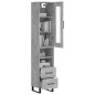 vidaXL Highboard Betongrau 34,5x34x180 cm Holzwerkstoff vidaXL Highboard Betongrau 34,5x34x180 cm Holzwerkstoff