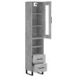 vidaXL Highboard Betongrau 34,5x34x180 cm Holzwerkstoff vidaXL Highboard Betongrau 34,5x34x180 cm Holzwerkstoff