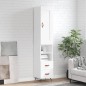 vidaXL Highboard Weiß 34,5x34x180 cm Holzwerkstoff vidaXL Highboard Weiß 34,5x34x180 cm Holzwerkstoff