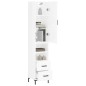 vidaXL Highboard Hochglanz-Weiß 34,5x34x180 cm Holzwerkstoff vidaXL Highboard Hochglanz-Weiß 34,5x34x180 cm Holzwerkstoff