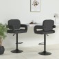 Barhocker 2 Stk. Dunkelgrau Stoff Barhocker 2 Stk. Dunkelgrau Stoff