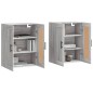 Wandschränke 2 Stk. Grau Sonoma Holzwerkstoff Wandschränke 2 Stk. Grau Sonoma Holzwerkstoff