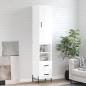 vidaXL Highboard Hochglanz-Weiß 34,5x34x180 cm Holzwerkstoff vidaXL Highboard Hochglanz-Weiß 34,5x34x180 cm Holzwerkstoff