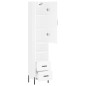 vidaXL Highboard Hochglanz-Weiß 34,5x34x180 cm Holzwerkstoff vidaXL Highboard Hochglanz-Weiß 34,5x34x180 cm Holzwerkstoff