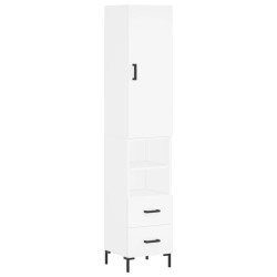 vidaXL Highboard Weiß 34,5x34x180 cm Holzwerkstoff