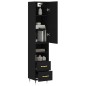 vidaXL Highboard Schwarz 34,5x34x180 cm Holzwerkstoff vidaXL Highboard Schwarz 34,5x34x180 cm Holzwerkstoff