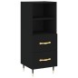 vidaXL Highboard Schwarz 34,5x34x180 cm Holzwerkstoff vidaXL Highboard Schwarz 34,5x34x180 cm Holzwerkstoff