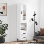 vidaXL Highboard Hochglanz-Weiß 34,5x34x180 cm Holzwerkstoff vidaXL Highboard Hochglanz-Weiß 34,5x34x180 cm Holzwerkstoff