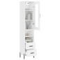 vidaXL Highboard Hochglanz-Weiß 34,5x34x180 cm Holzwerkstoff vidaXL Highboard Hochglanz-Weiß 34,5x34x180 cm Holzwerkstoff